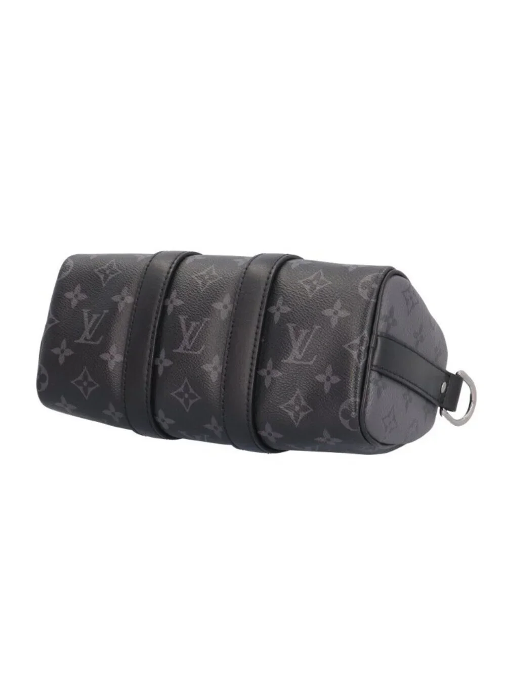 Louis Vuitton Keepall 25 Bandouliere Monogram Eclipse Shoulder Bag Black